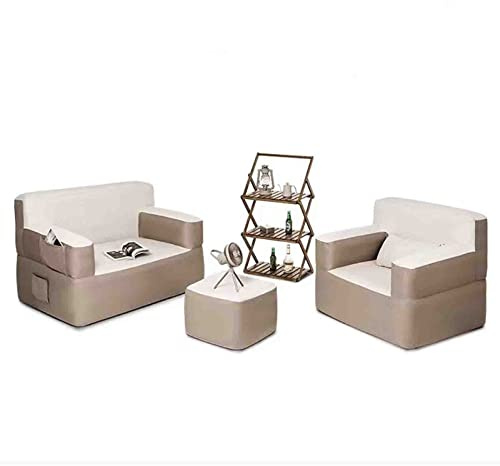 JYXYXSCP 3 Pack,Inflatable Sofa Inflatable Foldable Recliner Outdoor Sofa with Pedals Comfortable Combination Flocking Sofa,for Lakeside Beach Traveling