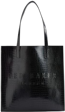 Ted Baker Croccon Croc Effect Icon Bag Jet Black