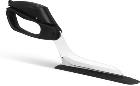 Frepxzlk Forbici per pizza, tagliapizza con lame affilate in acciaio inox per uso alimentare, dotate di una base robusta e un comodo manico, colore nero