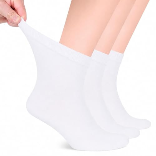 Men Diabetic non elastic Bamboo Ankle Socks – Gentle Grip Office, Dress Sock, All Season, Breathable and Soft, Men Ankle Socks Size 6-11UK, 3 Pairs