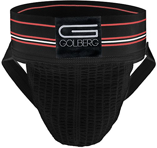 Golberg Mens Athletic Supporter 2 Pack Black Medium