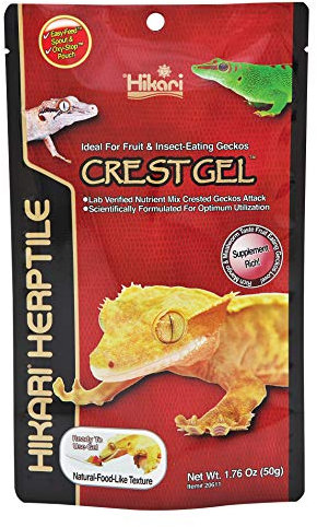 Hikari Herptile Crest Gel Reptile Food Complete Diet for Insect & Fruit Eating Lizards, Live Feed Replacement for Crested & Giant Geckos,