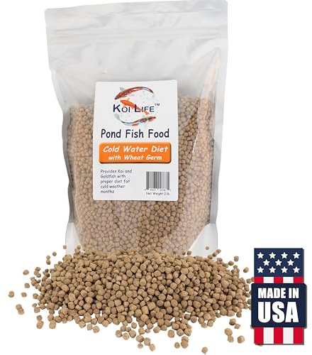 Natural Waterscapes Koi Life Pond Fish Food | Wheat Germ Fish Food | Cold Water Diet for Koi & Goldfish | Fall Winter Food