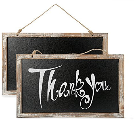 BESTOOL 2 Stück Kreidetafel Deko Tafel Schreibtafel Kindertafel Wandtafel Holztafel für rustikale Hochzeit Zeichen, Küche Speisekammer & Wanddekoration (27 * 45cm)