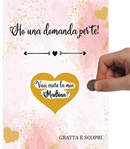 Gratta E Vinci Personalizzato Madrina Aurìca - 1 Biglietto “ Vuoi Essere La Mia Madrina? - Rendi Originale e Unica La Proposta - Idee Originali Battesimo, Comunione e Madrina Cresima