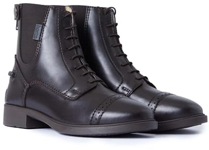 HORZE Femme, Bottines d'équitation Kilkenny, Lacets et Fermeture éclair, Marron, 38