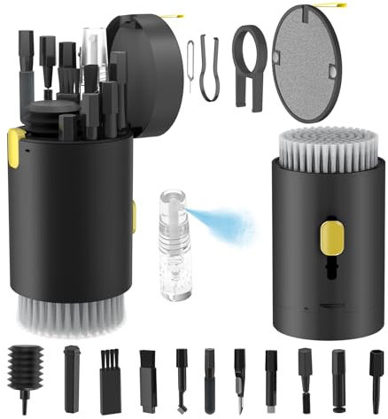 Rengöringsset för tangentbord, 20 i 1 skärmrengöringssats, mobiltelefon, tangentbordsrengöring med borste Keyboard Cleaner, Airpod, bärbar dator Cleaner för surfplatta, dator, PC-skärm, kamera med