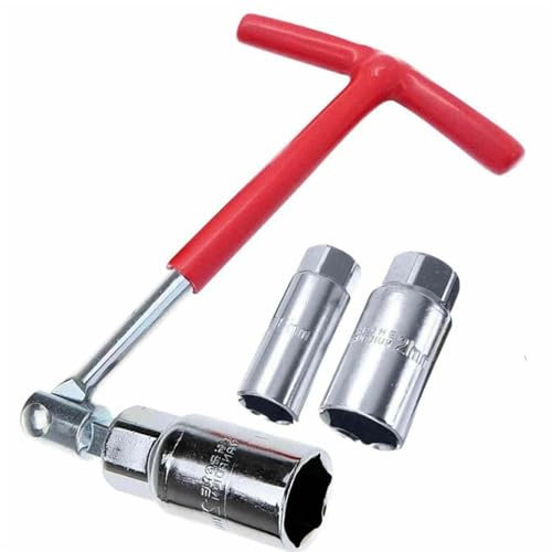 Senken Zündkerzenschlüssel Satz - T-Griff-Zündkerzen Ausbauwerkzeug für 16 mm und 21 mm,Steckschlüssel,Flexibler Schraubenschlüssel Zündkerzenschlüssel für Befestigung und Demontage