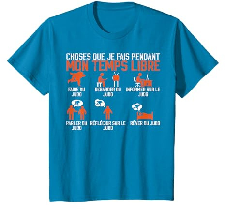 Judoiste Arts Martiaux Cadeau T-Shirt Humorous Casual Noir Unisex-Adultes Small Manche Courte Classic Uni Col Mandarin Coupe Classique Judo T-Shirts