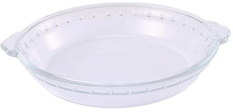 Cabilock Recipiente De Vidrio Para Microondas Plato De Tarta Fuente De Vidrio Para Horno