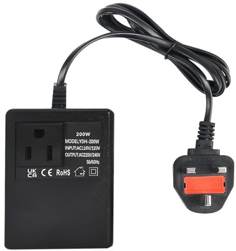 Vmxlso 300w Step Down Transformer, 220V/240V To 110V/120V Voltage Converter, Intelligent Efficient Adapter Power Adapter for Travel Uk Plug