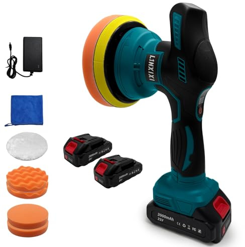 Poliermaschine Auto für Makita 18V mit 2pcs Akku 6 Zoll Politur mit 8-Gang