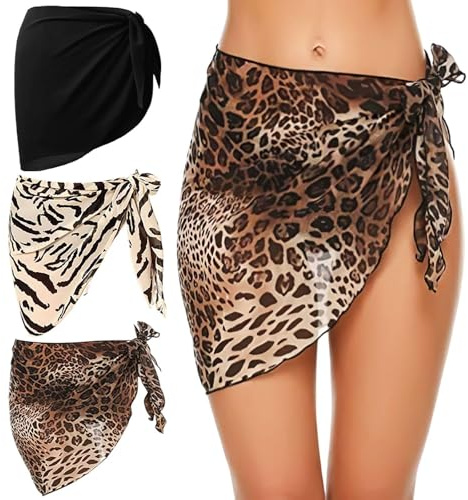 Faldas De Playa De 3 Piezas Para Damas, Faldas De Gasa, Blusas De Traje De Baño, Ropa De Playa Sexy, Ropa De Playa De Vacaciones.