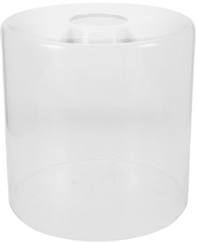 NOLITOY Paralume in Vetro Trasparente Cilindrico senza Bordo 150X150Mm per Lampade a Sospensione E27 Copertura in Vetro Borosilicato Resistente al Calore per Applique da Parete e Lampade