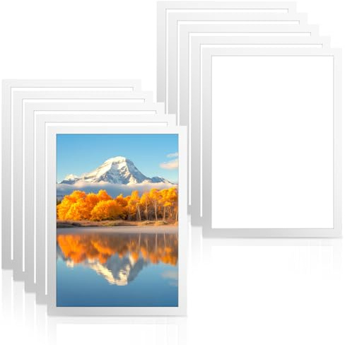 Veebmys Juego De 10 Marcos Magnéticos Para Fotografías De Tamaño A4, Con Soportes Impermeables y Cierre Magnético, Aptos Para Pósteres y Documentos