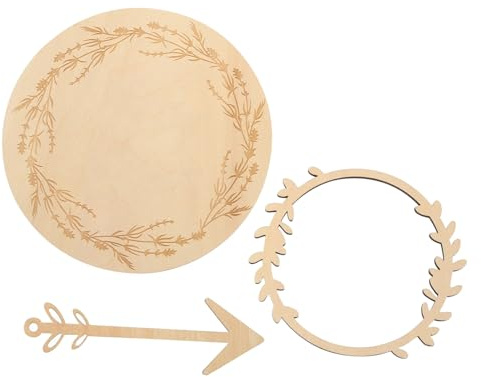 TOPBATHY Cartes Étapes de Grossesse en Bois Beige, Jalons Mensuels pour Bébé, Design Naturel Lisse Facile à Manipuler, Accessoires Photo pour Annoncer la Naissance