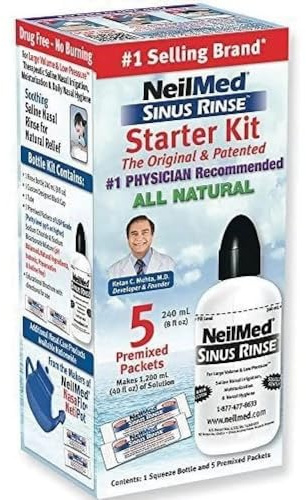 NeilMed Sinus Rinse Starter Kit, 8 Fl Oz, Pack of 2