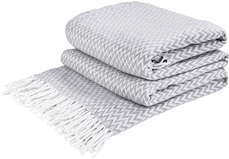 LYHome Plaid Coton - Couverture pour Canape Lit Fauteuil, 140 x 200 cm