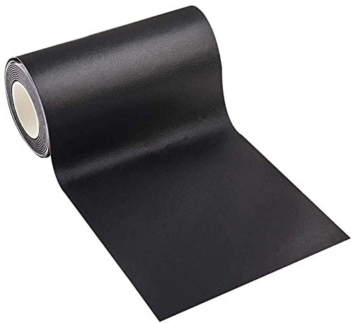 Panngu Leder Patch Kit Selbstklebende Lederflicken, Premium Selbstklebender Leder Reparatur Patch, Für Couch Sofa Risse, Verbrennungen, Autositze Zubehör (Schwarz, 7.6cm * 152cm)