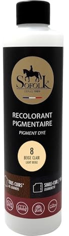 SOFOLK Pittura per Pelle/Similpelle/Ecopelle/vinyle : Auto, Volante, Divano, Poltrona, Scarpe, Giacche (08-Light Beige, 250ML)