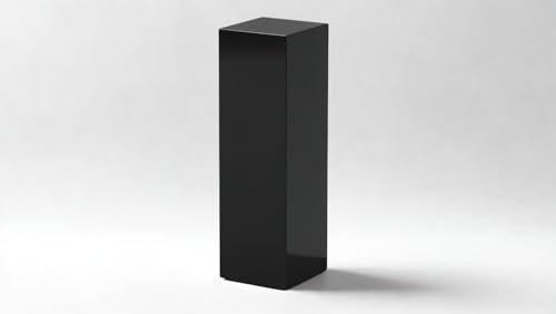 Wolkenstube Dekosäule schwarz seidenmatt, Deko Säule schwarz, Podest (80x20x20cm)