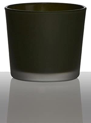 INNA-Glas Maxi te-ljusglas Alena Frost, mörkgrön matt, 9 cm, Ø10 cm