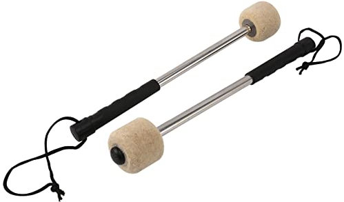 2 StüCke Trommel SchläGel Filz Kopf Schlagzeug SchläGel Pauken SchläGel mit Edelstahl,