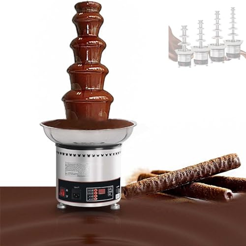 YEHOZZ Máquina De Fuente De Chocolate De Gran Capacidad, Cascada De Fondue De Chocolate Comercial De 4/5 Niveles para Cocinar Cumpleaños De Bodas En El Hogar Comercial,4Tier