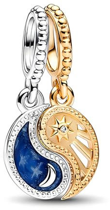 TOFBS Charms Anhänger Damen Sonne Mond Sterne 925 Sterling Silber Zirkonia Bead Charm Schmuck Geburtstagsgeschenke Denkmal für Frauen Freundin Mutter Mädchen (#1)