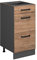 Vicco Schubladenschrank R-Line, Schubladenschrank für die Küche, Goldkraft Eiche, 40 cm AP Marmor