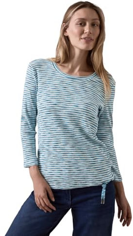 CECIL Damen B322076 Gestreiftes Shirt, Multicolor Blue, XXL EU