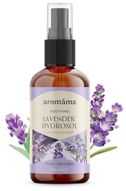 Lavendel Hydrolat 100ml - Aromatherapie, Mückenstiche, Gesichtswasser, Haut, Schweißschutz, Nach der Rasur, Sonnenbrand, Hydratation, Kinderhaut, Kopfhaut. Von Aromama.