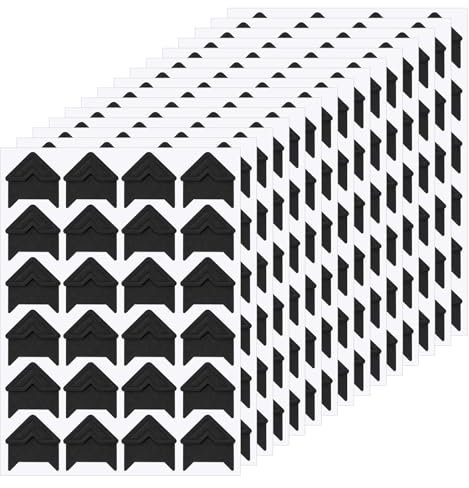 360 Stück Vintage Fotoecken aus Rindsleder Fotoecken Selbstklebend DIY Fotoalbum Selbstklebend Schwarz Foto Klebepads Geeignet für Schlafzimmer DIY Sammelalbum lbum Foto