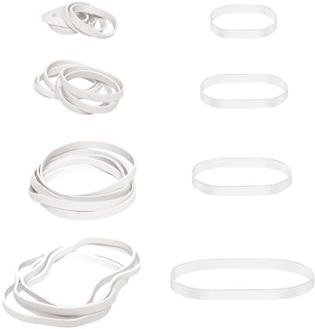 Venta al por mayor goma elástica blanca 2,5/4/6/7CM Fuerte Elásticos Aplicar a Escuela Oficina Cocina Costurera Creativa Papelera-80pieces