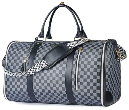 CSUNNUFA Borsa Porta Abiti da Viaggio Convertibile 50L, 2-in-1 Borsone con Pouch Scarpe Impermeabile e Sistema Anti-Piega per Uomo e Donna - Ideale per Viaggi di Lavoro e Vacanze(Nero)