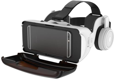 Cuffie - Occhiali Per Realtà Virtuale, Occhiali 3D, Cuffie Con HD Regolabili Dispositivo Di Protezione Degli Occhi Anti-luce Blu Esperienza Di Gioco Coinvolgente | Intrattenimento Confortevol