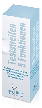 SpaTime 288220 by BAYROL - Teststreifen für Whirlpool Wasseranalyse - 50 Stück - für die schnelle und einfache Wasseranalyse von pH-Wert Chlor/Brom Aktivsauerstoff Alkalinität und Gesamthärte