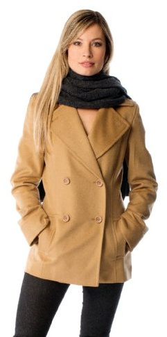 Cashmere Boutique 30% Cashmere and 70% Fine Wool Pea Coats for Women – Double Breasted, Soft and Warm