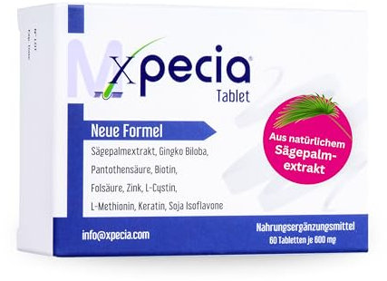 XPECIA Comprimés pour hommes contre la chute des cheveux, bloque la DHT, nouvelle formule de croissance des cheveux
