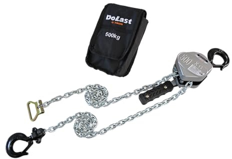 Dolezych Black Series - Mini leva a cricchetto secondo EN 13157, portata 500 kg, 1,5 m