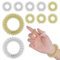 ASTER 10 Stück Massageringe, 8 Stück Finger Akupressurring und 2 Stück Handgelenk Massage Ring, Anti Stress Akupressur Ring Arthroroller Sensorische Skills Ringe Set, verbessert die Blutzirkulation