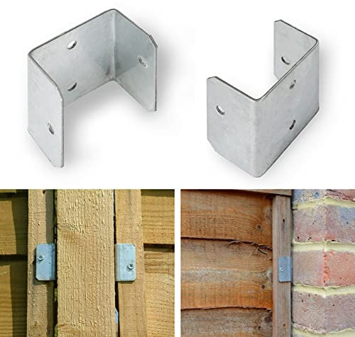 Swiftpost Fence Panel Clips 20 Pack Galvanized (35mm/45mm/50mm panels) Trellis Clips Grips (For up to 45mm panels)