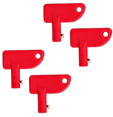 CGEAMDY 4 Stück Batteriehauptschalter Ersatzschlüssel, Trennschalter Schlüssel, Universal Batterieschalter Schlüssel für Auto, Batterieschalter Boot Schalter Schlüssel