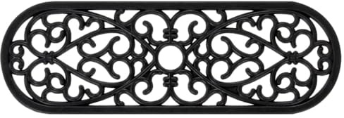 vidaXL Stufenmatten 5 STK., Stufenmatte mit Anti-Rutsch, Antirutschmatte für Treppen, Treppenmatte Treppenteppich, Schwarz Oval Gummi