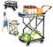 Multifunktionell Einkaufstrolley Klappbar, 2-stöckiger mobiler einkaufswagen mit 360° schwenkbaren Rädern, Küchen Aufbewahrungs wagen,Large Capacity Folding Cart for Groceries, Kitchen, Laundry