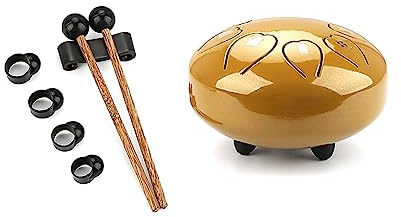 Ståltunga trumma set slaginstrument handpan trumma med ficka musikbok och pinnar för meditationsunderhållning