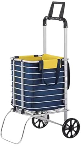 LYLXSF Trolley de Compras Carro de carretas pequeñas con Ruedas Aluminio Plegable Carrito de Compras escaleras de Escalera de Altura Carro/púrpura/a