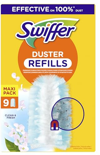 Swiffer Duster Plumeau Recharges avec Parfum Febreze, 54 Unités, Capture Poussière, Saleté, Poils et Allergènes,même dans Les Coins Difficiles, Rapide et Efficace, Manche Vendu Séparément