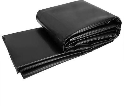 DRISSA Telo per Laghetto, Fodera per Laghetto Nero HDPE, 0.5mm Spessore Telo per Laghetto da Giardino, per la Costruzione di laghetti e Piscine da Giardino(Size:22.9x26.2ft(7x8m))