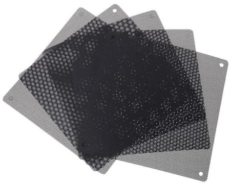 Qsvbeeqj 140x140mm Filtro Per Computer Cooler Fan PC Fan Mesh PC Cooler Filtro Antipolvere Copertura in PVC Griglia Griglia Telaio Metallo Ventole Case Fori Schermi Radiatore Vite Tagliare Il